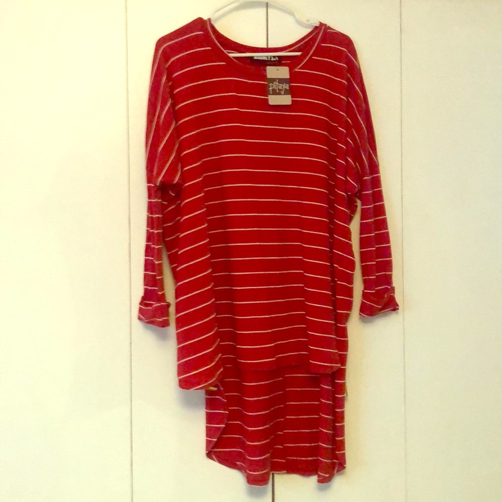 Red oversized cotton tee shirt 💕